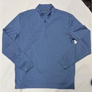 Johnnie-O 1/4 Zip Pullover  Mens L Laguna Blue Performance Style #JMK01420
